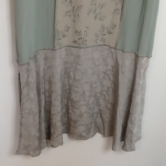 Spencer Alexis Green Embroidered Boho Vintage Maxi Dress - Picture 7 of 12